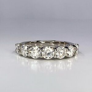 Gorgeous White Gold Moissanite Diamond Wedding Band